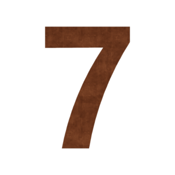 Corten acél házszám 7 - 15 cm