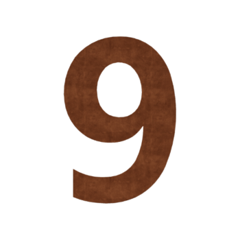 Corten acél házszám 9 - 15 cm