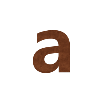 Corten acél házszám a - 10 cm