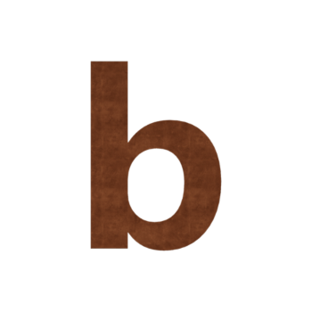 Corten acél házszám b - 15 cm