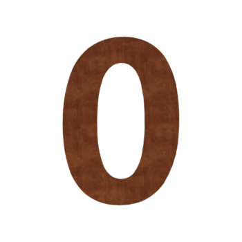 Házszám corten acél (födém) 0 - 15 cm 0 - 15 cm