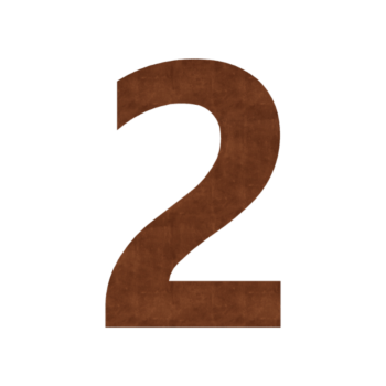 Házszám corten acél (födém) 0 - 15 cm 2 - 15 cm