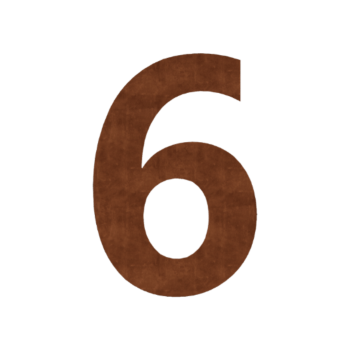 Házszám corten acél (födém) 0 - 15 cm 6 - 15 cm