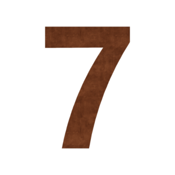 Házszám corten acél (födém) 0 - 15 cm 7 - 15 cm