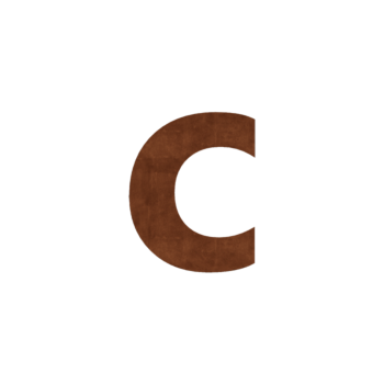 Házszám corten acél (födém) 0 - 15 cm c - 10 cm