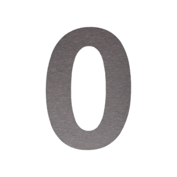 Rozsdamentes acél házszám 0 - 34,6 x 50 cm - Szálcsiszolt