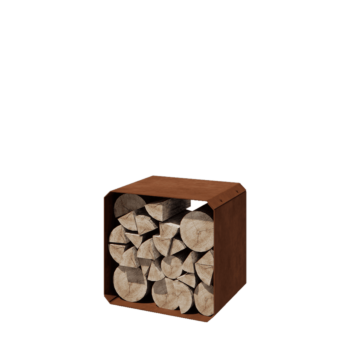 Corten acél fatároló - Colorado 1 darab - 40 x 40 x 40 cm