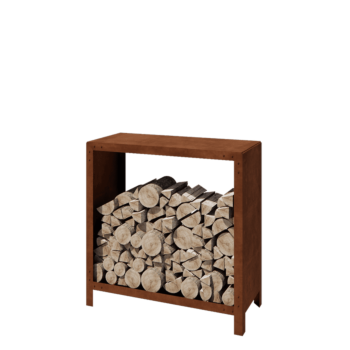 Corten acél fatároló - Indiana - 100 x 40 x 100 cm