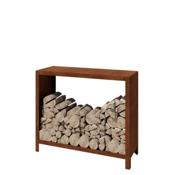 Corten acél fatároló - Indiana - 120 x 40 x 100 cm