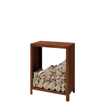 Corten acél fatároló - Indiana - 80 x 40 x 100 cm