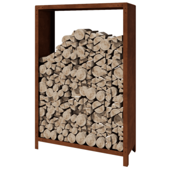 Corten acél fatároló - Indiana - 120 x 40 x 180 cm