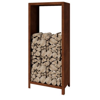 Corten acél fatároló - Indiana - 80 x 40 x 180 cm