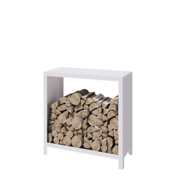 Acél fatároló - Indiana - 100 x 40 x 100 cm - RAL9010 matt (fehér)