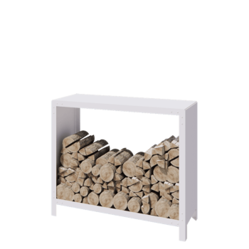 Acél fatároló - Indiana - 120 x 40 x 100 cm - RAL9010 matt (fehér)