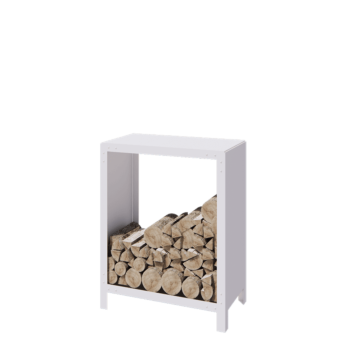 Acél fatároló - Indiana - 80 x 40 x 100 cm - RAL9010 matt (fehér)