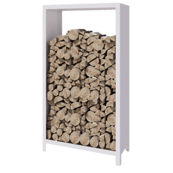 Acél fatároló - Indiana - 100 x 40 x 180 cm - RAL9010 matt (fehér)