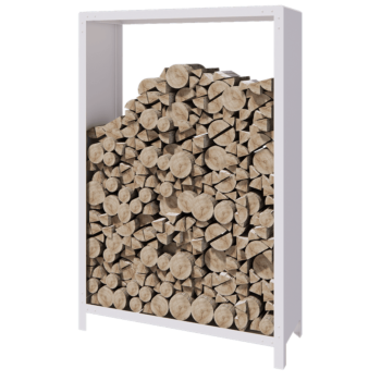 Acél fatároló - Indiana - 120 x 40 x 180 cm - RAL9010 matt (fehér)