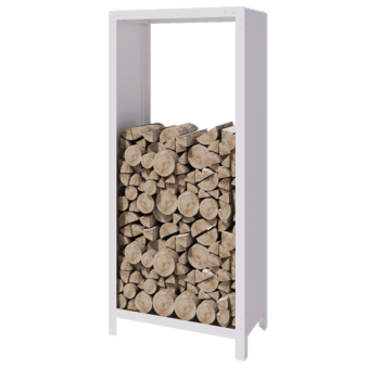 Acél fatároló - Indiana - 80 x 40 x 180 cm - RAL9010 matt (fehér)