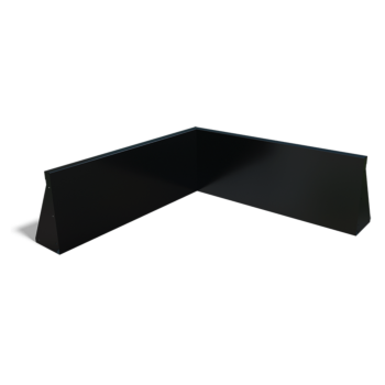 Acél támfal - Belső sarok - 100 x 100 x 30 cm - RAL9005 matt (fekete)