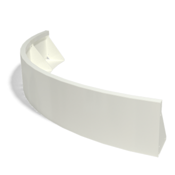 Acél támfal - Külső ív - 150 x 150 x 30 cm - RAL9005 matt (fekete)