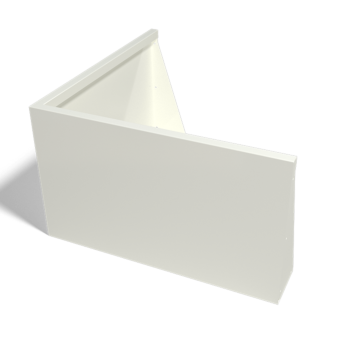 Acél támfal - Külső sarok - 100 x 100 x 60 cm - RAL9005 matt (fekete)