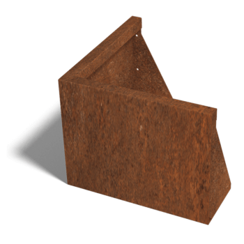 Corten acél támfal külső sarok 50 x 50 cm (magasság 40 cm)