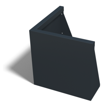 Acél támfal - Külső sarok - 50 x 50 x 50 cm - RAL9010 matt (fehér)