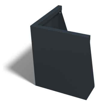 Acél támfal - Külső sarok - 50 x 50 x 60 cm - Más RAL szín