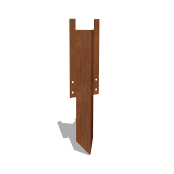 földkaró – közepes Corten acél 22 - 25 cm