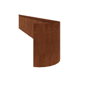 Corten acél ágyásszegély - Zúzott FLEX - Magasság 45 cm - 240 cm