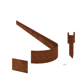 Corten acél ágyásszegély - Zúzott FLEX - Magasság 13 cm - Teljes készlet 15 méter