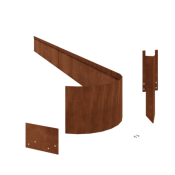 Corten acél ágyásszegély - Zúzott FLEX - Magasság 23 cm - Teljes készlet 24 méter