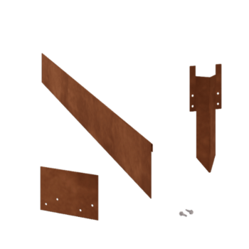 Corten acél szegély zúzott 13 cm teljes készlet 15 méterenként