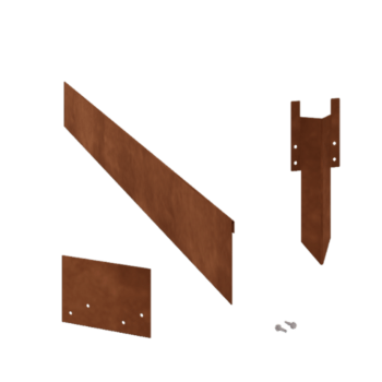 Corten acél ágyásszegély - Zúzott - Magasság 13 cm - Teljes készlet 24 méter