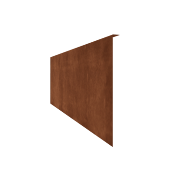 Corten acél ágyásszegély - Rögzített - Magasság 45 cm - 240 cm
