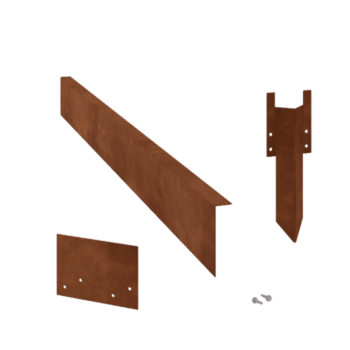 Corten acél ágyásszegély - Rögzített - Magasság 12 cm - Teljes készlet 15 méter