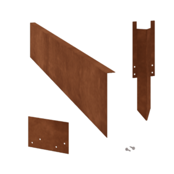 Corten acél szegély vastag 22 cm-es teljes készlet 15 méterenként