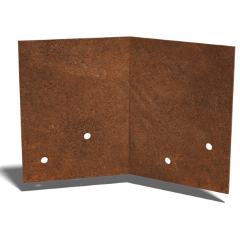 Csatlakozólemez corten acél 45º közepes 22 - 25 cm