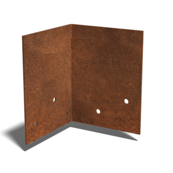 Csatlakozólemez corten acél 90º közepes 22 - 25 cm