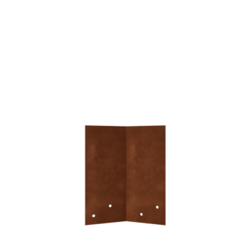 Csatlakozólemez corten acél 45º közepes 22 - 25 cm