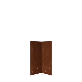 Csatlakozólemez corten acél 90º közepes 22 - 25 cm