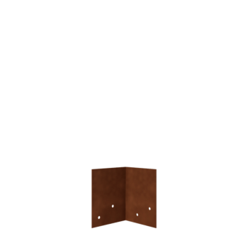Csatlakozólemez corten acél 90º-os réteg 12 - 15 cm