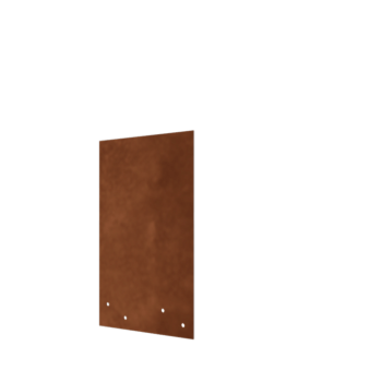 Corten acél összekötőlemez - Egyenes - Szegély magassága 34 / 37,5 cm