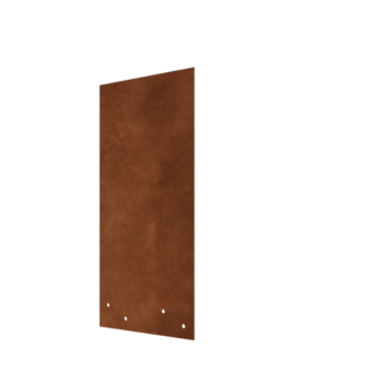 Corten acél összekötőlemez - Egyenes - Szegély magassága 45 cm