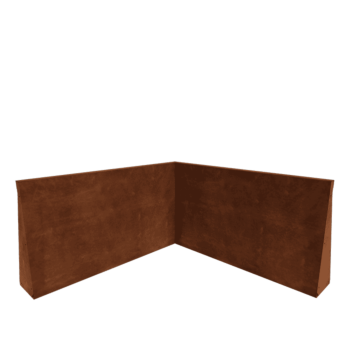 Corten acél támfal - Belső sarok - 100 x 100 x 60 cm