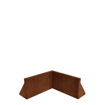 Corten acél támfal - Belső sarok - 50 x 50 x 30 cm