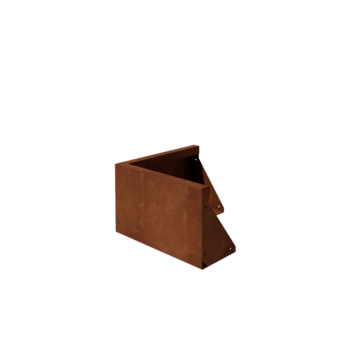 Corten acél támfal külső sarok 50 x 50 cm (magasság 30 cm)