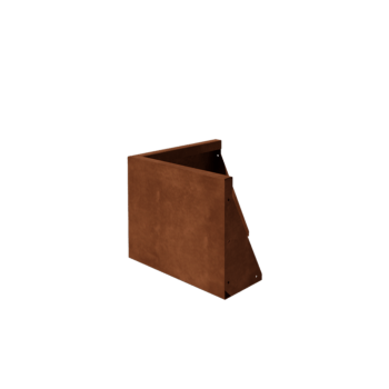Corten acél támfal - Külső sarok - 50 x 50 x 40 cm