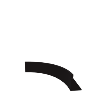 Acél támfal - Belső ív - 100 x 100 x 30 cm - RAL9005 matt (fekete)