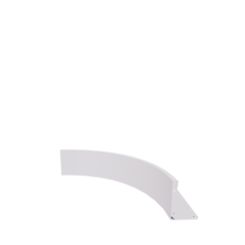 Acél támfal - Belső ív - 100 x 100 x 30 cm - RAL9010 matt (fehér)